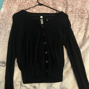 Black cardigan